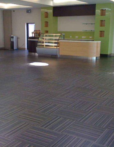 Commercial patterned floor installation completed by Paynters Contract Flooring