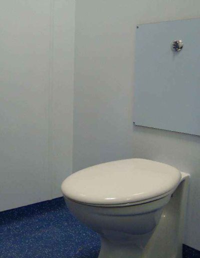Toilet in a bathrrom