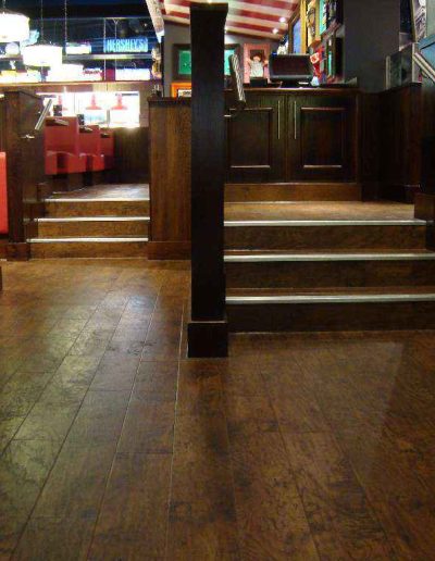 TGI Fridays - Wooden Floor Installation , completed project