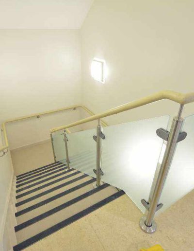 Beige Floor on stairs - Project completed by Paynters Contract Flooring