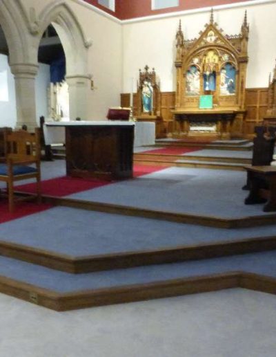 Church Alter - Floor Installation completed by Paynters Contract Flooring.