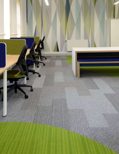 Storthes Hall – Huddersfield University. Finished project by Paynters Contract Flooring.