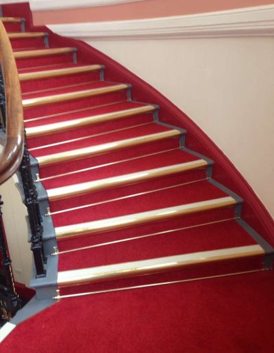 Red Carpets on stairs