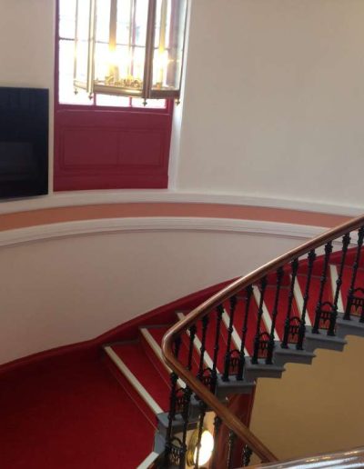Red Stairs Carpet Installation Completed